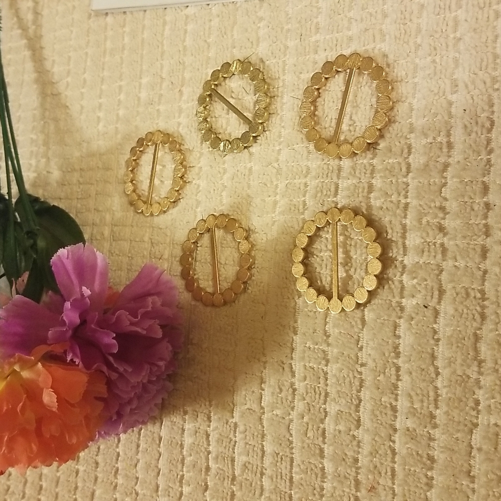 5 METAL ROUND T-SHIRT CLIP RINGS - Picture 2 of 7
